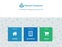 Tablet Screenshot of peacockcomputers.net
